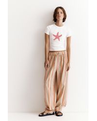 Pull&Bear - Starfish Rhinestone T-Shirt - Lyst