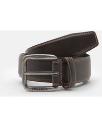 Pull&Bear - Leather Effect Belt With Stitching - Lyst