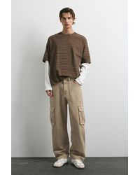 Pull&Bear - Relaxed Fit Cargo Jeans - Lyst