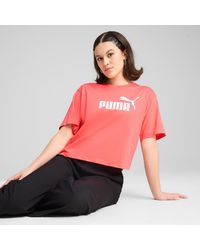 PUMA - Ess Cropped No. 1 Logo Relaxed T-shirt - Lyst
