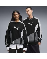 PUMA - T7 Relaxed Gebreide Sweater Uniseks, Maat - Lyst