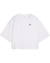 PUMA - Wardrobe Essentials Oversized Short T-Shirt - Lyst