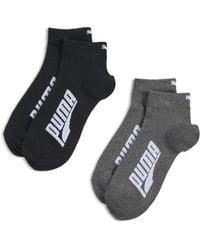 PUMA - Korte Uniseks Sokken (Set Van 2) Zwart/Wit, Maat - Lyst