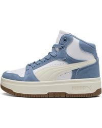 PUMA - Rebound Femme Mid Suede Platform Sneakers - Lyst