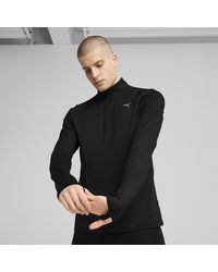 PUMA - Camiseta De Running Con Cuello Con Cremallera Velocity Cloudspun Para Hombre, Ropa, Negro - Lyst