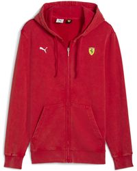 PUMA - Chaqueta Deportiva Con Capucha Scuderia Ferrari Para Hombre, Motorsport, Rosso Corsa - Lyst