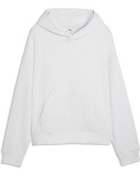 PUMA - Wardrobe Essentials Boxy Fleece Hoodie - Lyst