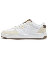 PUMA - Court Classic Lux Sd Sneakers Uniseks, Wit/Brons, Maat - Lyst