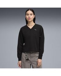 PUMA - Essentials Elevated Sweatshirt Met V-Hals Voor Maat - Lyst