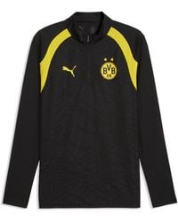 PUMA - Maglia Da Training Con Zip Corta Borussia Dortmund Da Uomo, Accessori, Nero - Lyst