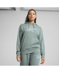 PUMA - Essentials Script Comfort Hoodie - Lyst