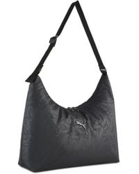 PUMA - Borsa Stile Hobo Pop 7,5 L, Accessori, Nero/Script Aop - Lyst
