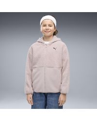 PUMA - Felpa Essentials Elevated Invernale Dal Taglio Morbido Per Ragazzi, Abbigliamento, Rosa - Lyst