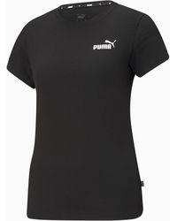 PUMA - Small Logo T-shirt Crew Neck Short Sleeve Comfortable Top Black Xl - Lyst