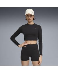 PUMA - Camiseta Crop De Manga Larga Shape Para Mujer - Lyst