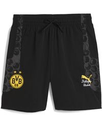PUMA - Shorts Kidsuper X Borussia Dortmund Da Uomo, Sport, Nero/Faster Giallo - Lyst