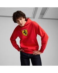 PUMA - Scuderia Ferrari Race Big Shield Hoodie - Lyst