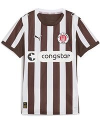 PUMA - Camiseta Primera Equipación Fc St. Pauli 25/26 Para Mujer, Sport, Espresso Marrón/Blanco - Lyst