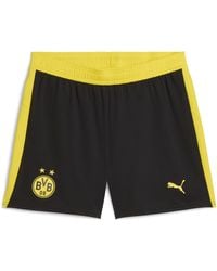 PUMA - Shorts Borussia Dortmund 25/26 Para Mujer, Sport, Negro/Faster Amarillo - Lyst