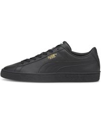 PUMA Leather Basket Classic Xxi Sneakers in Black- White (Black) for Men -  Lyst