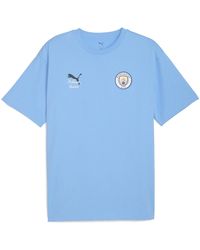 PUMA - Kidsuper X Manchester City Graphic T-Shirt Voor Blauw/Zwart, Maat - Lyst