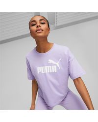 PUMA Essentials Logo Cropped T-Shirt - Weiß