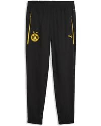 PUMA - Borussia Dortmund Tech Geweven Broek Voor Zwart/Geel, Maat - Lyst