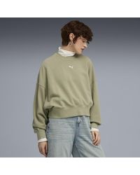 PUMA - Wardrobe Essentials Oversized Crew Sweatshirt - Lyst