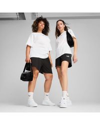 PUMA - Ess Small No. 1 Logo Lichtgewicht Short Met Hoge Taille Voor - Lyst