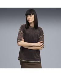 PUMA - Yona T-Shirt Mit Allover-Print Damen, Kleidung, Flat Bronze - Lyst