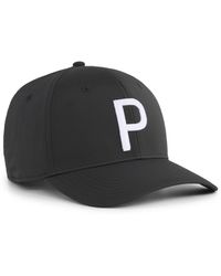 PUMA - Cappellino Da Golf Heritage P Tech Da, Bianco/Nero/Altro - Lyst