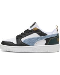 PUMA - Zapatillas Rebound V6 Low Run Fun Juveniles, Calzado, Negro/Haute Tropic/Verde Terrain - Lyst