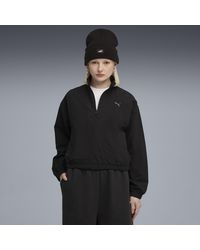 PUMA - Her Half-Zip Crew - Lyst