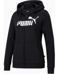 PUMA Essentials Logo Full-zip Hoodie - Black