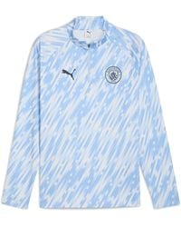 PUMA - Haut D'avant-match À 1/4 Fermeture Éclair Manchester City - Lyst