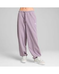 PUMA - Relaxed Washed French Terry Pants - Lyst