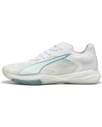 PUMA - Accelerate Nitro Sqd 4 Handbalschoenen Voor Blauw/Wit, Maat - Lyst