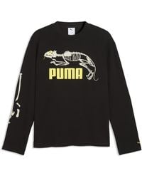 PUMA - Graphic Skeleton Long Sleeve T-Shirt - Lyst