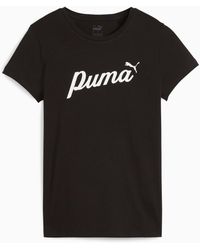 PUMA - Ess+ Script T-Shirt Voor - Lyst