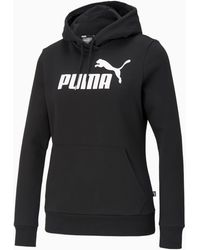 PUMA Essentials Logo Hoodie Voor - Zwart
