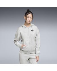 PUMA - Essentials Fleece Zip-Up Hoodie - Lyst