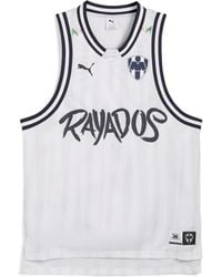 PUMA - Hoops X Cf Monterrey Basketbalshirt Voor Grijs/Wit, Maat - Lyst