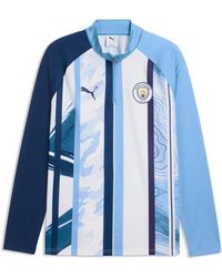 PUMA - Manchester City Quarter-Zip Warmup Top - Lyst