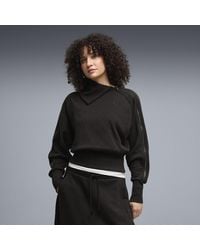 PUMA - T7 Sweatshirt Mit Asymmetrischem Reißverschluss Damen, Kleidung - Lyst