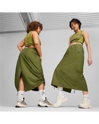 PUMA - Dare To Midi Woven Skirt - Lyst