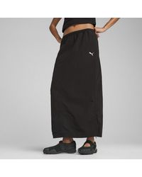 PUMA - WARDROBE ESS Gewebter Maxirock - Lyst