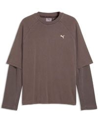 PUMA - Select Essentials Double Layer Long Sleeve T-Shirt - Lyst