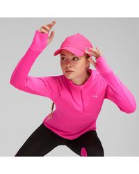 PUMA Run Favourite Lauftop mit Viertelreißverschluss - Pink
