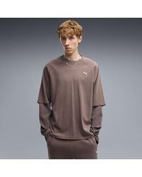 PUMA - Select Essentials Double Layer Long Sleeve T-Shirt - Lyst