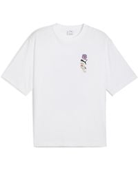 PUMA - Floral Sport Graphic Boxy T-Shirt Herren - Lyst